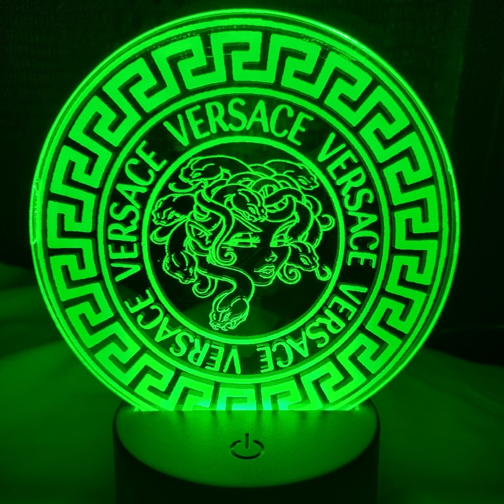 Medusa Luxury Logo Acrylic Desk Lamp Personalized
